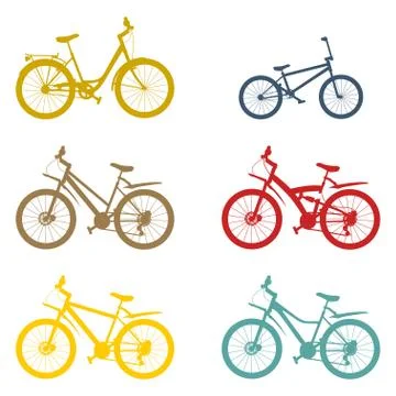 Set Mountain bike Stock Illustration
