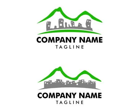 Set of Mountain Town Logo Icon Design Stock-Illustration