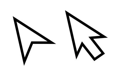 A set of mouse cursor icons. Web pointer control. Illustrazione stock