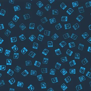 Set MOV file document, GIF, MP3 and AI on seamless pattern. Vector Stock Illustration