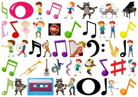 Set of mucial elements Illustrazione stock