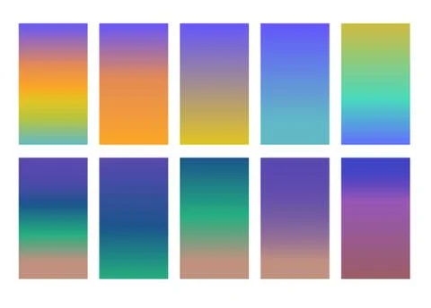 Set multi color background. vector design for mobile. Illustrazione stock