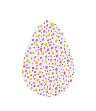 Set of multi-colored abstract Easter eggs. Watercolor decorative drawing Illustrazione stock