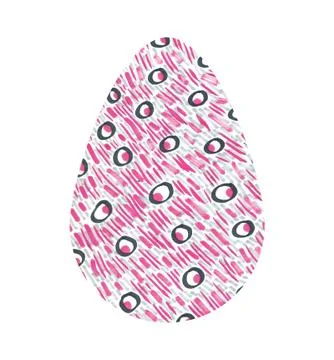 Set of multi-colored abstract Easter eggs. Watercolor decorative drawing Stock Illustration