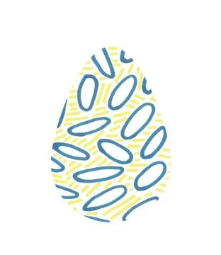 Set of multi-colored abstract Easter eggs. Watercolor decorative drawing Stockillustratie