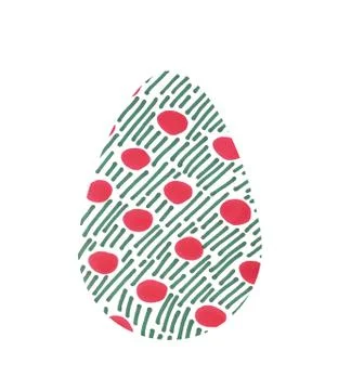 Set of multi-colored abstract Easter eggs. Watercolor decorative drawing 库存插图