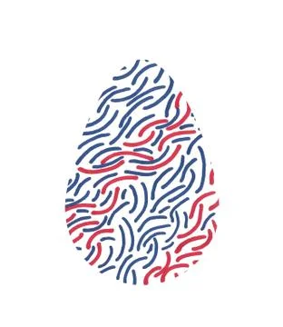 Set of multi-colored abstract Easter eggs. Watercolor decorative drawing Illustrazione stock