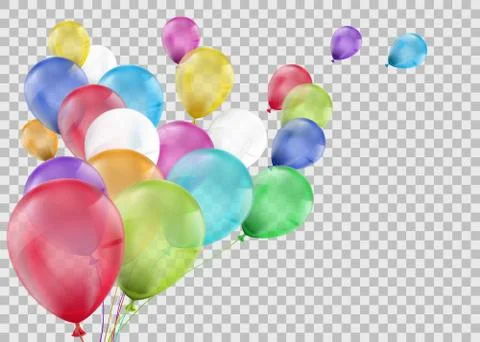 Set of multi-colored balloons Stock Illustration