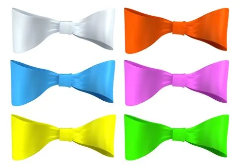 Set multi-colored bows Stock Illustration