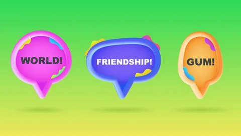 A set of multi-colored dialog communication windows. Messages, sms Stock Illustration