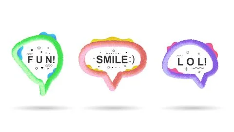 A set of multi-colored dialog communication windows. Messages, sms Illustrazione stock