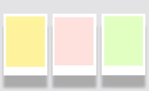 A set of multi-colored sheets of paper for notes, three stickers Stock Illustration