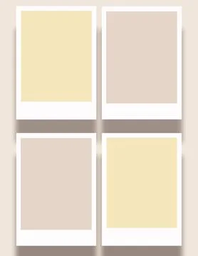 A set of multi-colored sheets of paper for notes, 4 stickers Stock Illustration