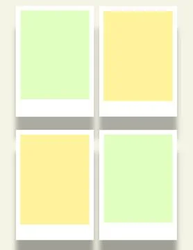 A set of multi-colored sheets of paper for notes, 4 stickers Stock Illustration