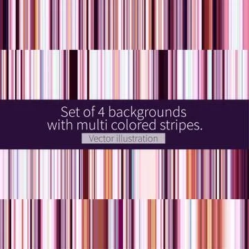Set of multi colored stripes Stock Illustration