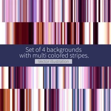 Set of multi colored stripes Stock Illustration