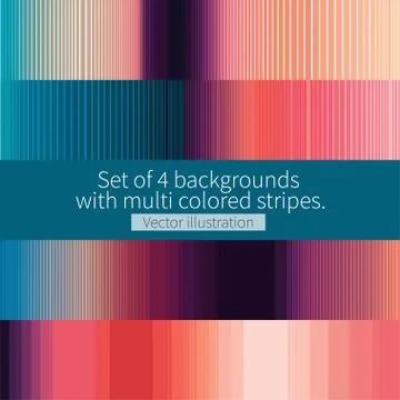 Set of multi colored stripes Stock Illustration