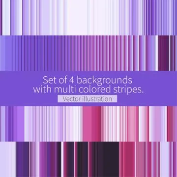 Set of multi colored stripes Stock Illustration