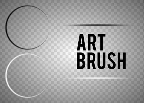 Set of Multi-Use Blend Brushes on a transparent background. Stock Illustration