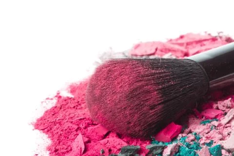 Set of multicolor crushed eyeshadows Stock Photos