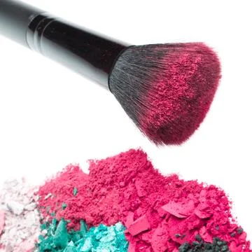 Set of multicolor crushed eyeshadows Stock Photos