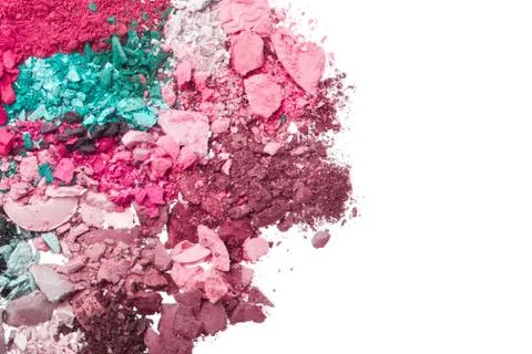 Set of multicolor crushed eyeshadows Stock Photos