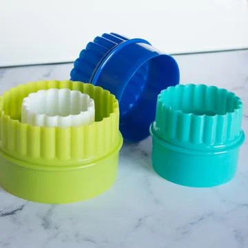 Set of multicolor pastry cutter Stock Photos