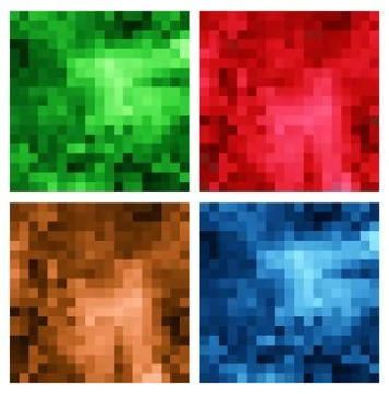 A set of multicolor polygon triangle triangular multi mosaic Illustrazione stock