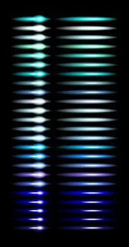 Set of multicolored glowing light bulbs Stock Illustration