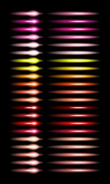 Set of multicolored glowing light bulbs Stock Illustration