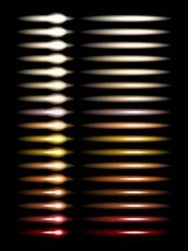 Set of multicolored glowing light bulbs Stock Illustration