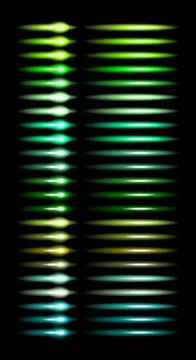 Set of multicolored glowing light bulbs Stock Illustration