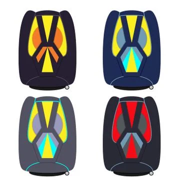 Set of multicolored parachute rigs, vector illustration. 스톡 일러스트