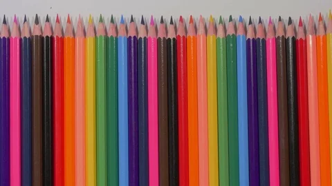 Set of multicolored pencils 库存影片 71225301