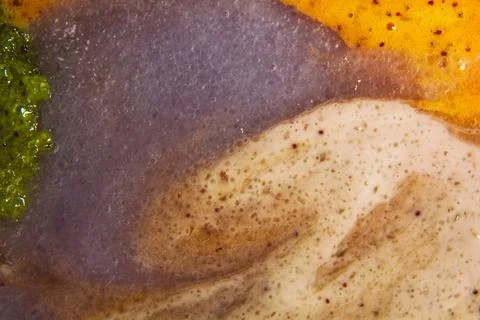 Set multicolored smears of scrub with exfoliating particles. Stock Photos