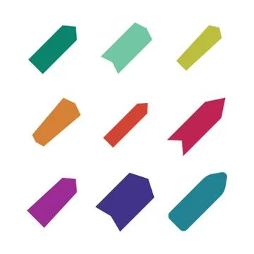 Set of multicolored various arrows Stock Illustration