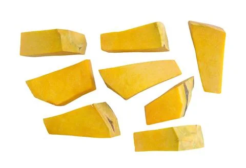 Set of multiple different piece of pumpkin  Stock Photos