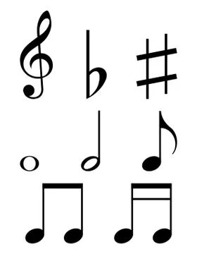 Set of music notes Illustration