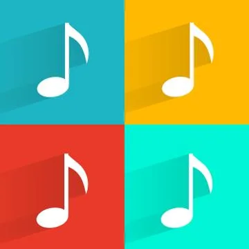 Set of music notes vector Иллюстрация