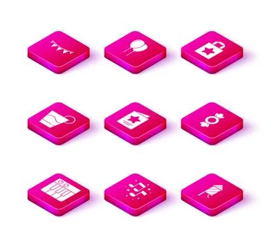 Set Music synthesizer, note, tone, Cocktail, Greeting card, Firework rocket.. Stock Illustration