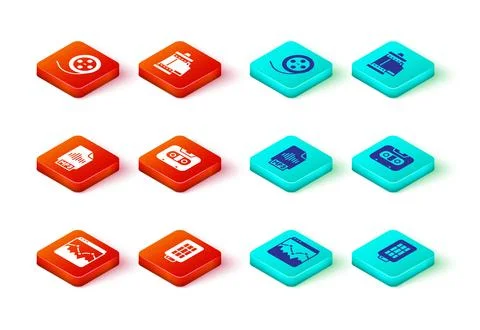 Set Music wave equalizer, Softbox light, MP3 file document, Retro audio cassette Stock Illustration