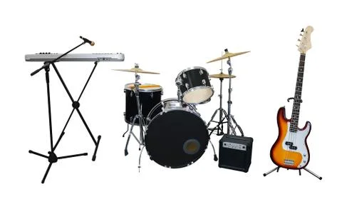 Set of musical instruments 스톡 사진