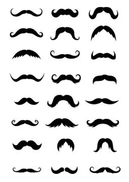 Set of mustaches Stock Illustration