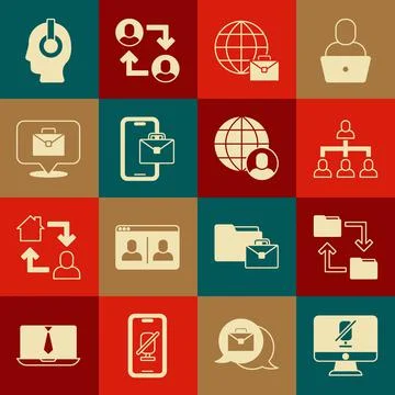 Set Mute microphone on computer, Cloud storage document folder, Hierarchy イラスト素材