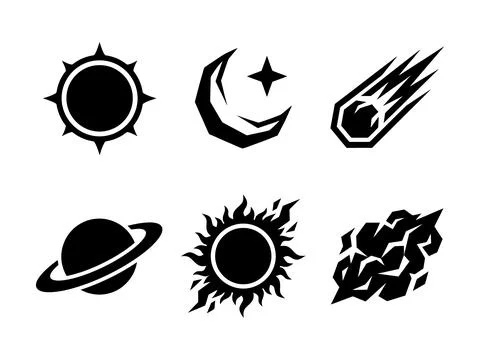 Set of Mystical Celestial and Lunar Symbols Ilustración de archivo