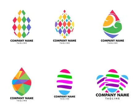 Set of Nail Art Studio Logo Design Template Stock Illustration