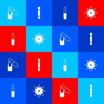 Set Nail file, Cuticle pusher, and False nails icon. Vector Stock Illustration