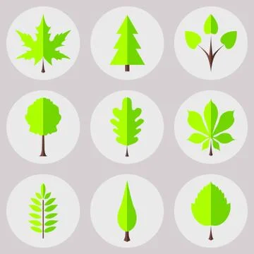 The set of nature icons Stock Illustration