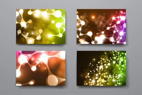 Set neon structure of the DNA molecule イラスト素材