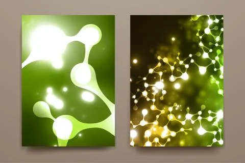 Set neon structure of the DNA molecule 스톡 일러스트